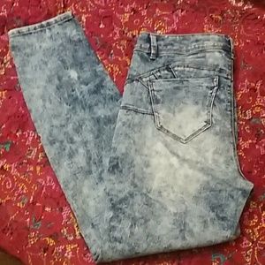 Nicki Minaj acid wash jeans